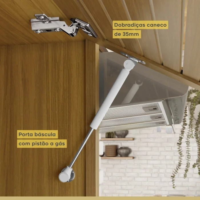 Cozinha Modulada 3 Peças 6 Gavetas e 6 Portas Princesa Nesher