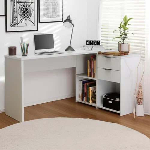 Escrivaninha 2 Gavetas 3 Nichos  Office NT2060 Notável Móveis - BRANCO