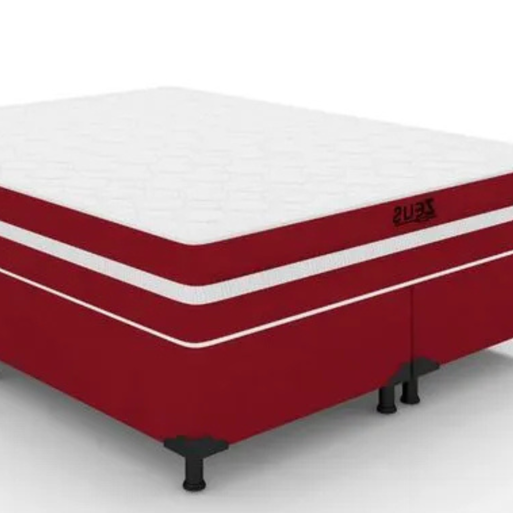 Cama Box Queen Zeus (Colchão + Base) 158x198 Molas Ensacadas Bacetto