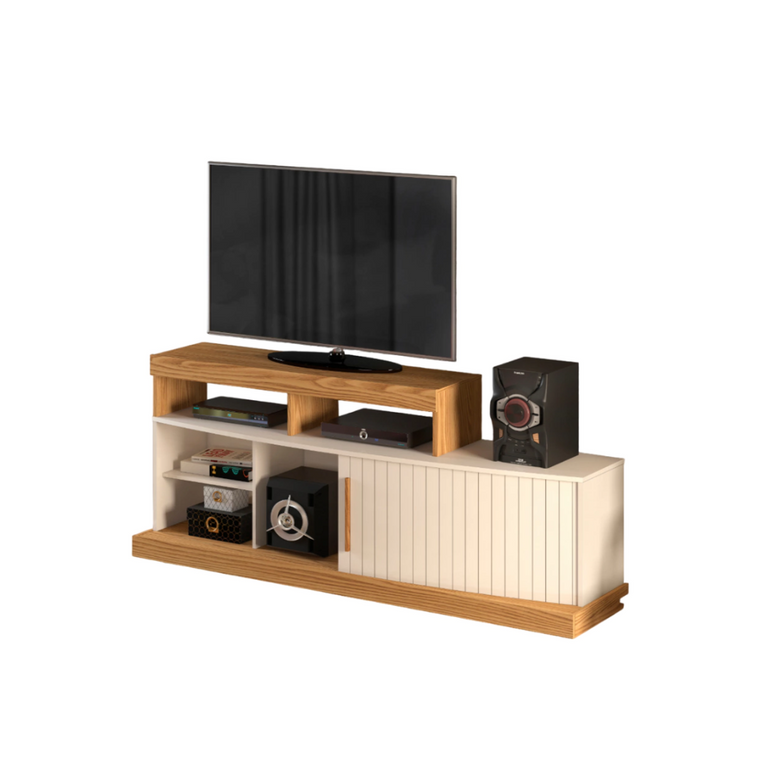 Rack para TV com 1 Porta Deslizante Scala DJ Móveis