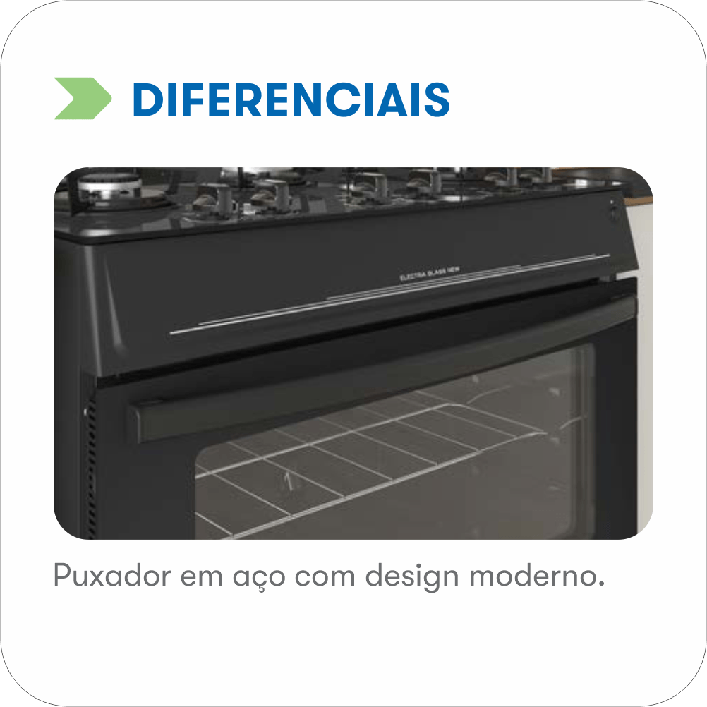 Fogão 4 Bocas Automático Electra Glass New Itatiaia