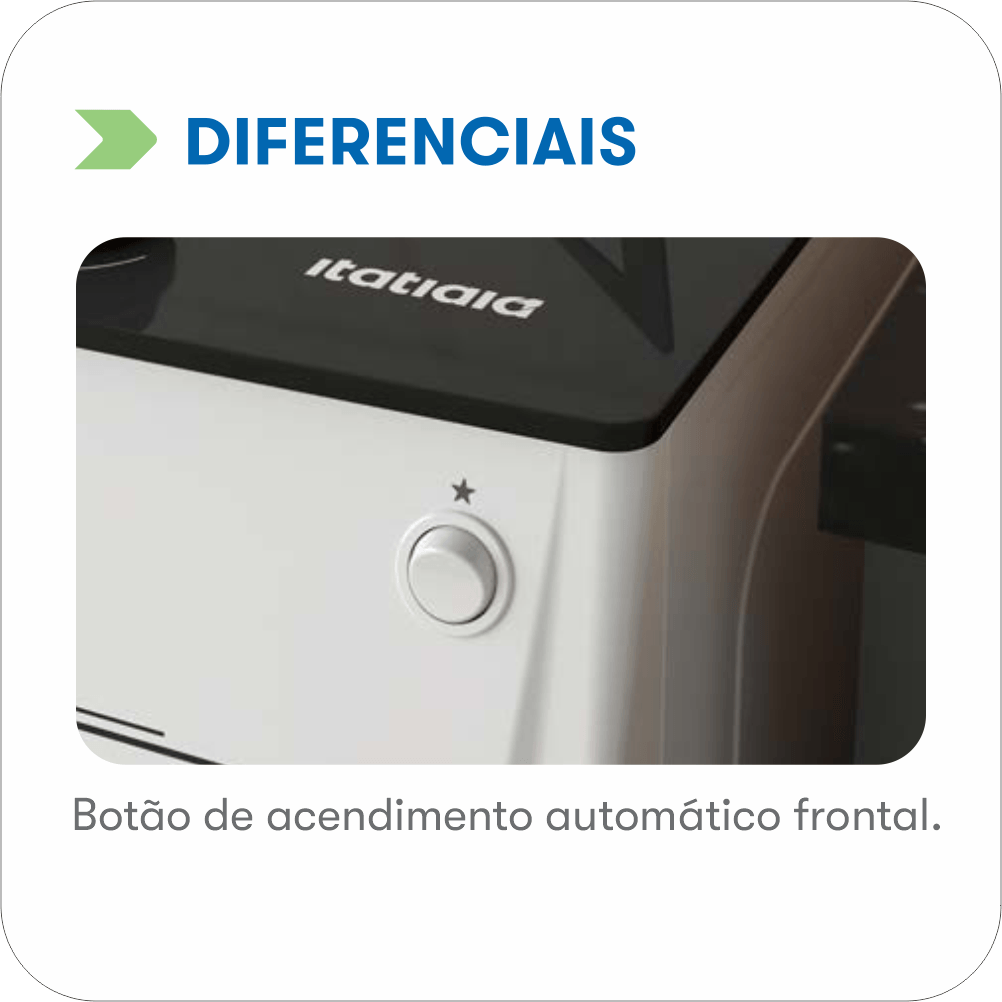 Fogão 4 Bocas Automático Electra Glass New Itatiaia