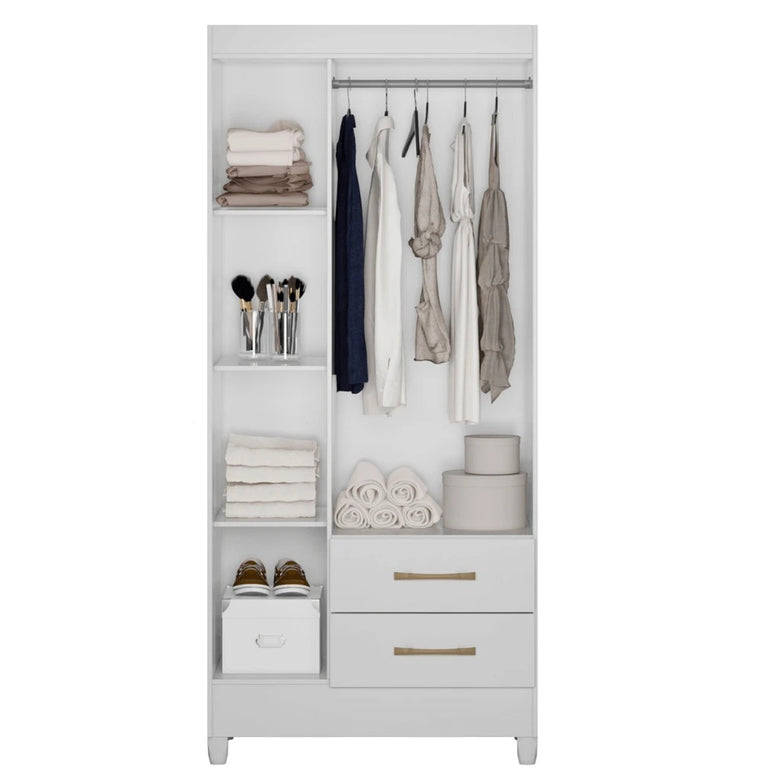 Guarda-Roupa 3 Portas 2 Gavetas Lima Moval