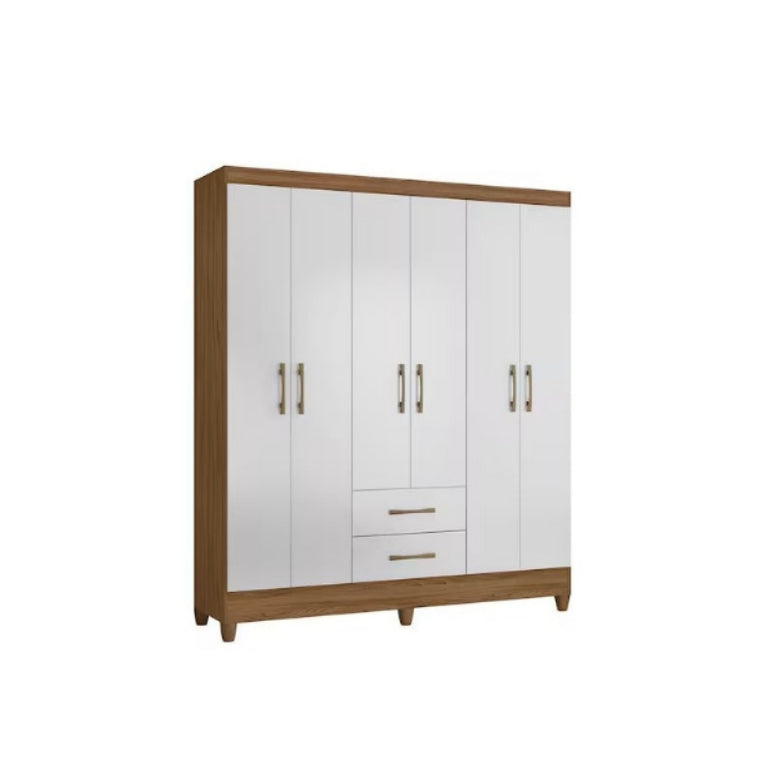 Guarda-Roupa Casal 6 Portas 2 Gavetas Panamá Moval