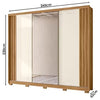 Guarda-Roupa Casal 3 Portas 6 Gavetas Arizona com Espelho Moval