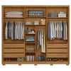 Guarda-Roupa Casal 3 Portas 6 Gavetas Arizona com Espelho Moval