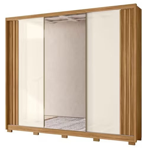 Guarda-Roupa Casal 3 Portas 6 Gavetas Arizona com Espelho Moval