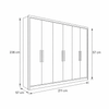 Guarda-Roupa Casal New Vértice 6 Portas 6 Gavetas Novo Horizonte
