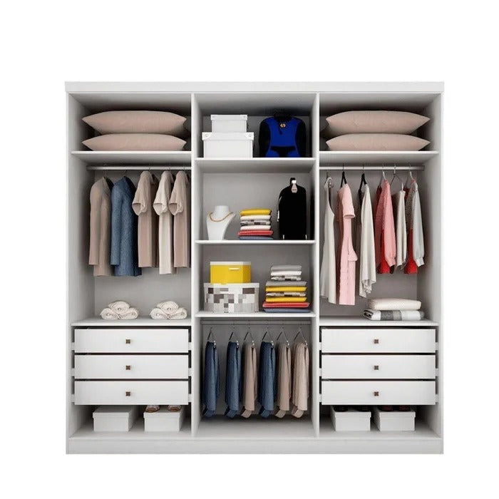 Guarda-Roupa Casal New Vértice 6 Portas 6 Gavetas Novo Horizonte