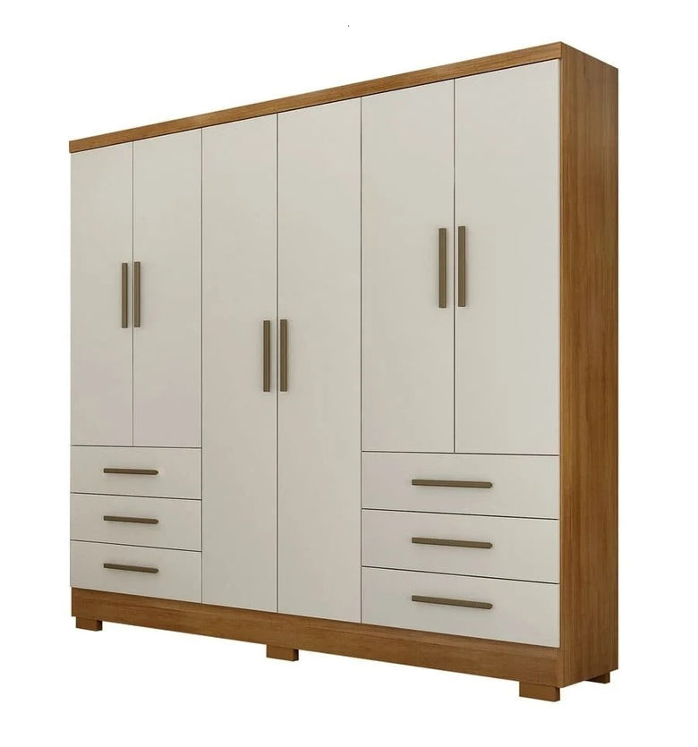 Guarda-Roupa Encant 6 Portas 6 Gavetas com Pés Novo Horizonte