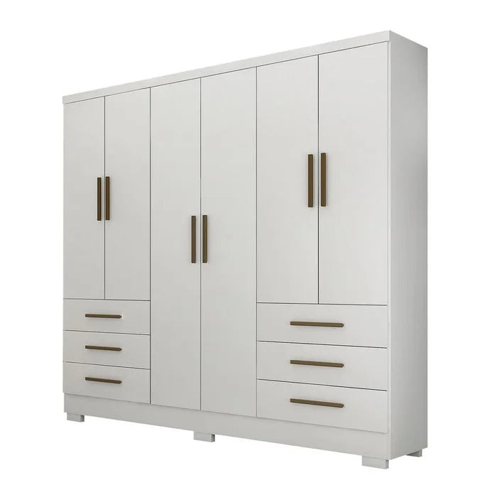 Guarda-Roupa Encant 6 Portas 6 Gavetas com Pés Novo Horizonte