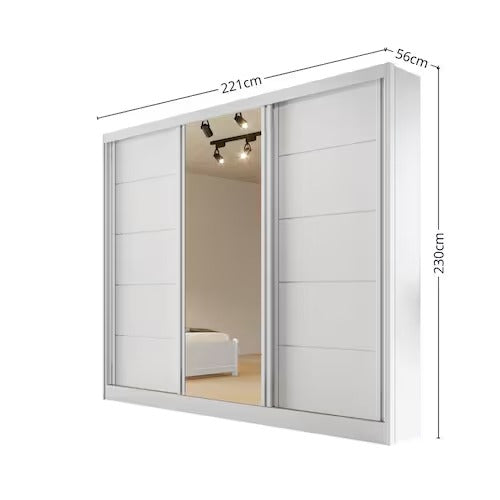 Guarda - Roupa de casal Capri Plus 3 Portas 4 Gavetas Bianchi