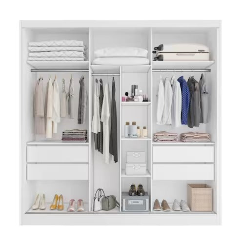 Guarda - Roupa de casal Capri Plus 3 Portas 4 Gavetas Bianchi