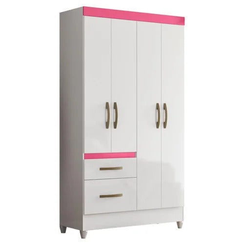 Guarda-Roupa Solteiro 4 Portas 2 Gavetas Madri Moval