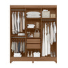 Guarda-Roupa Casal 6 Portas 2 Gavetas Uruguai Moval
