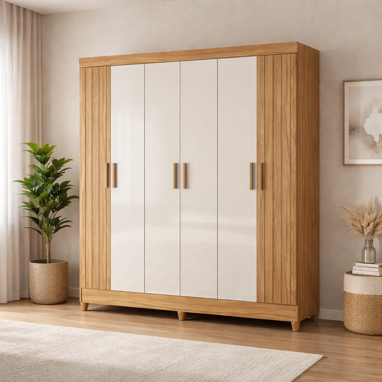Guarda-Roupa Casal 6 Portas 2 Gavetas Uruguai Moval