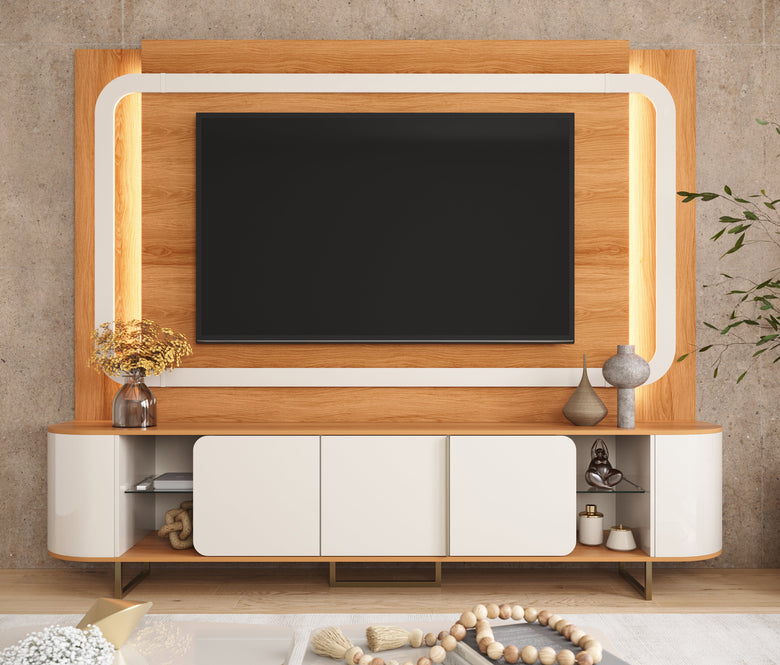 Home 2.4 Atlanta Lukaliam para TV até 65 Polegadas com Nichos e LED