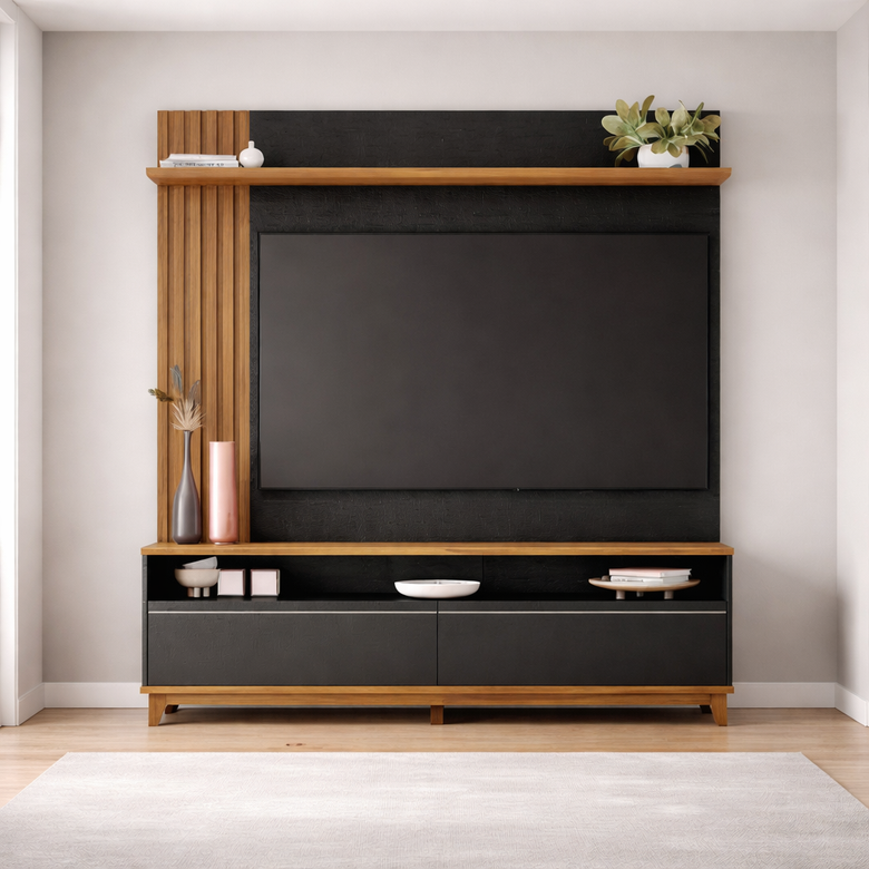 Home NT 1400 para TV até 60 Polegadas com LED, 2 Portas e Nichos