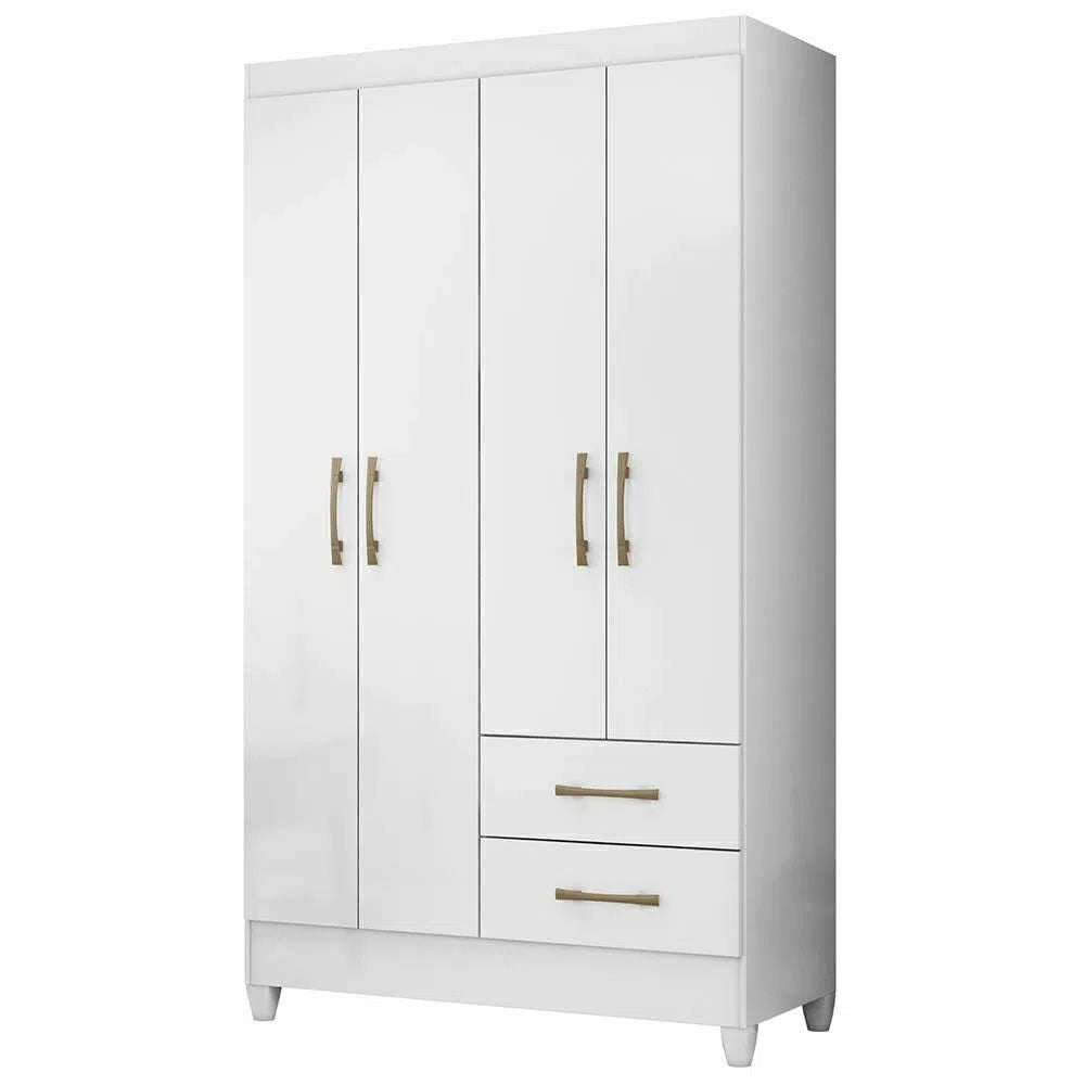 Guarda-Roupa Solteiro 4 Portas Moval Chile Branco