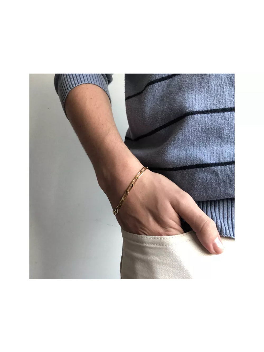 Pulseira Corrente Chapada Folheada em Ouro 18K