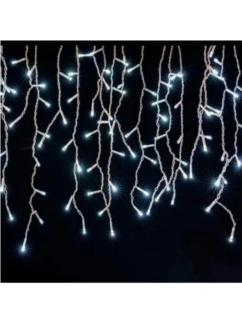 10 Metros Cascata Com 400 Lampadas Led Pisca Natal Cor Led:Branco Frio
