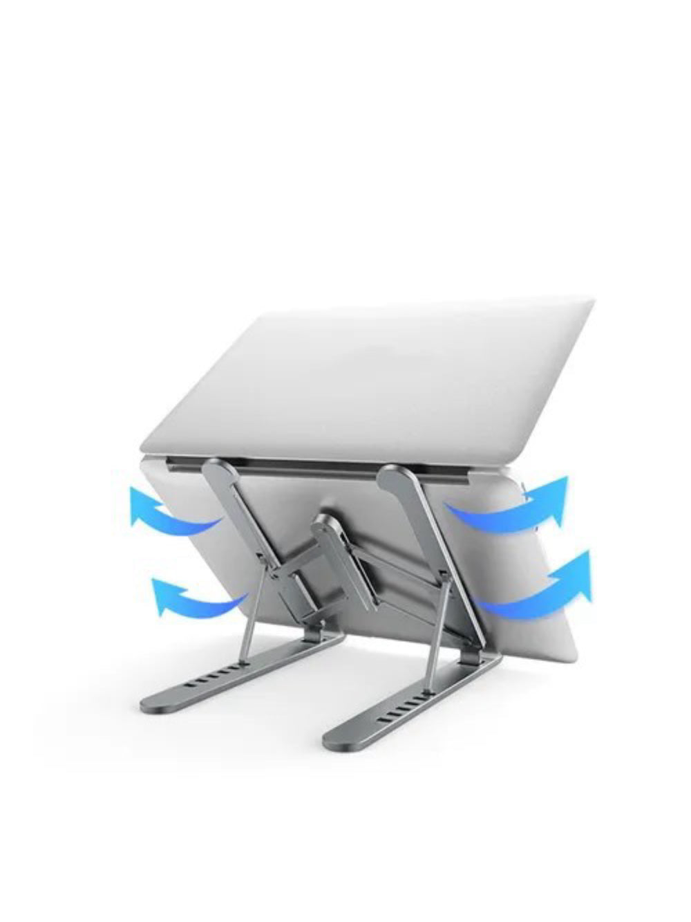 Suporte Portatil Ajustavel Para Notebook Com 6 Niveis Cores:Preto