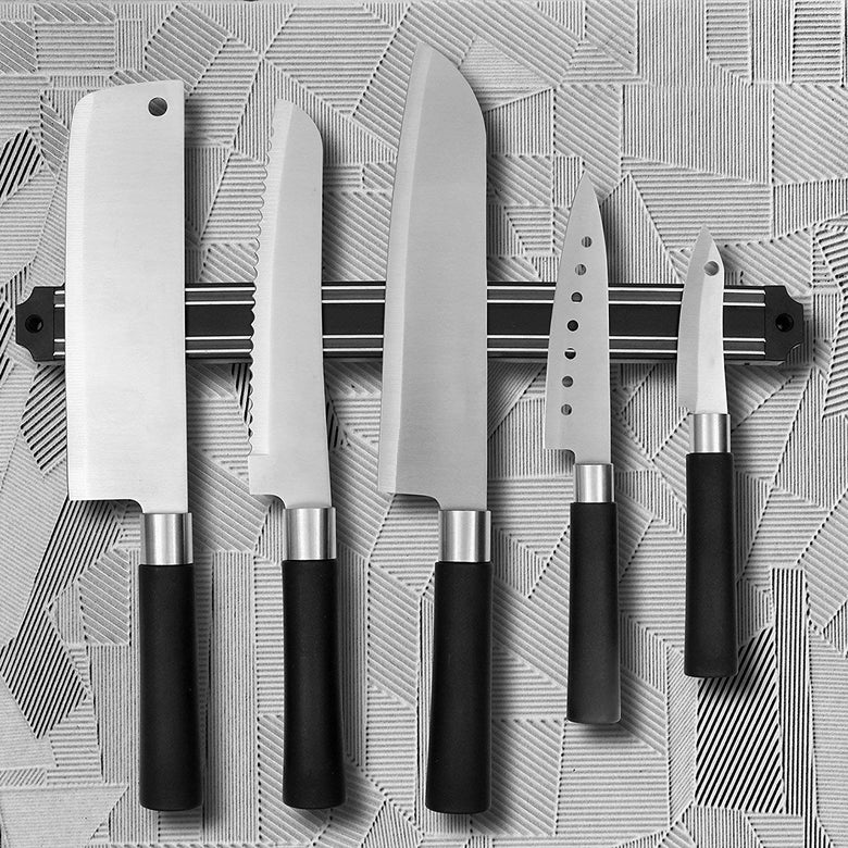 Barra Magnetica Facas Porta Ferramenta Cozinha Faqueiro De Parede 33cm