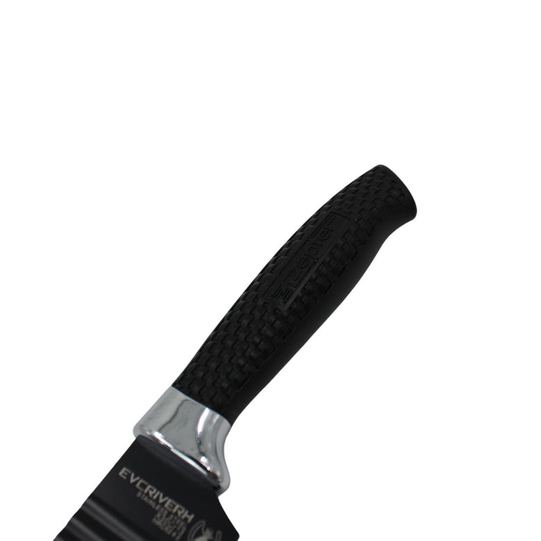 Jogo de Facas  6 Peças Aço Inox  Com Descascador Preto