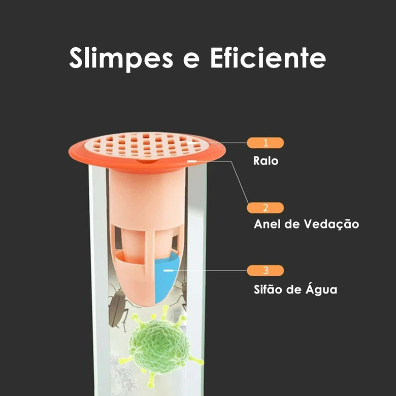 Ralo De Chão Inibidor de Odor Com Drenagem Anti Insetos Banheiro Cozinha Cor:Verde