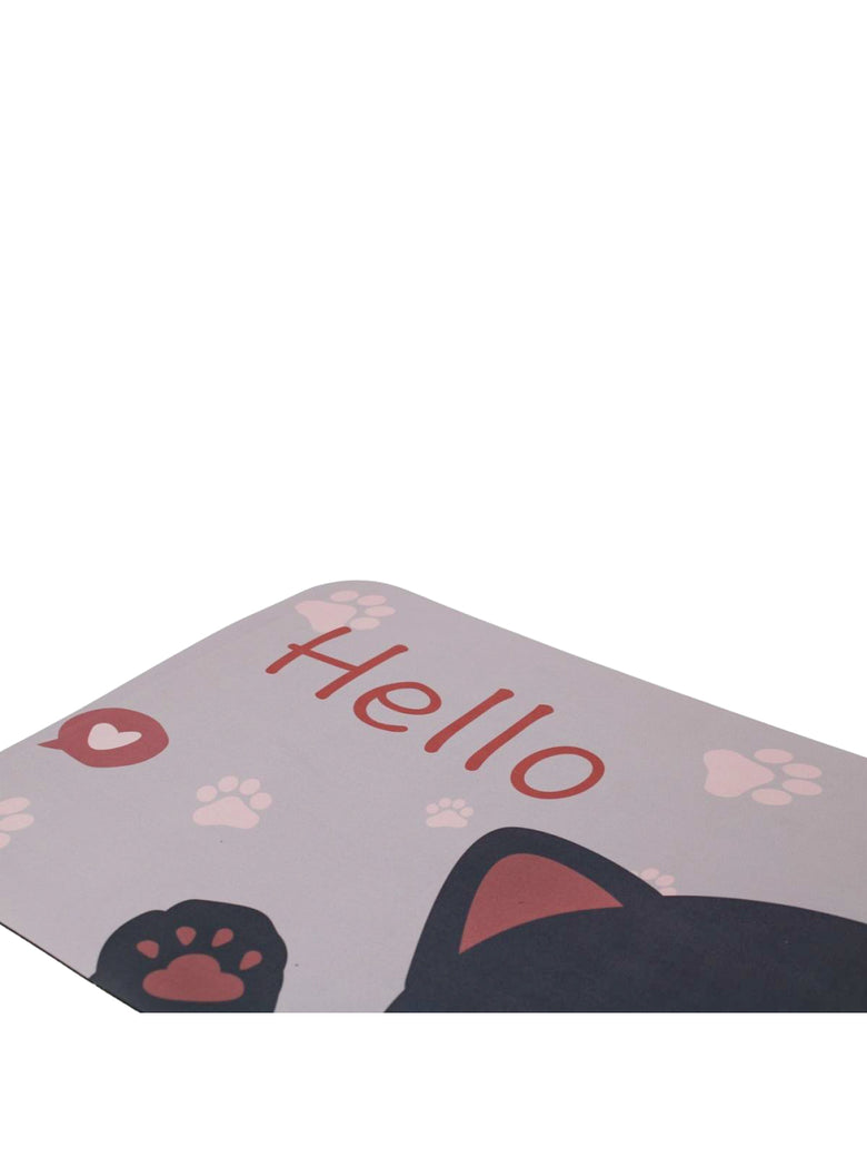 Tapete Superabsorvente de Secagem Rapida Antiderrapante Retangular Estampado mODELO:Gato