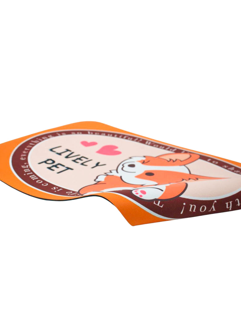 Tapete Superabsorvente de Secagem Rapida Antiderrapante Retangular Estampado mODELO:Raposa Laranja