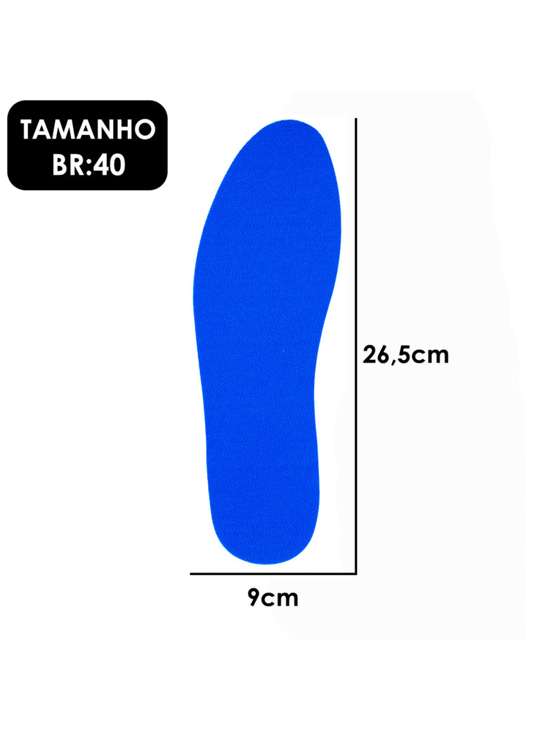 Palmilha Respiravel Esportes Ortopedica Anatomica Confortavel Par Tamanhos:40