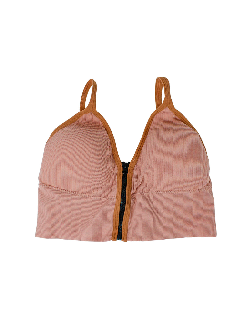 Sutiã Top Esportivo Com Ziper Frontal E Alça V Alto Impacto Cor:Rosa