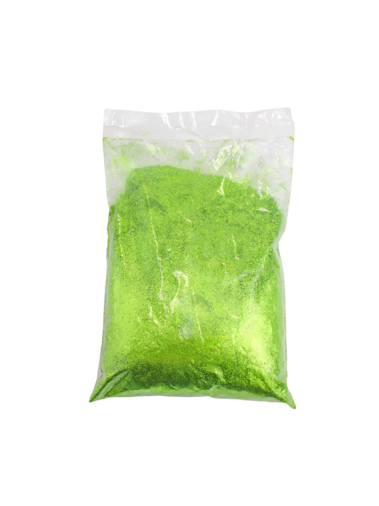 Glitter Purpurina Com Brilho Escolar Artesanato Carnaval Festa 500g Cor:Verde