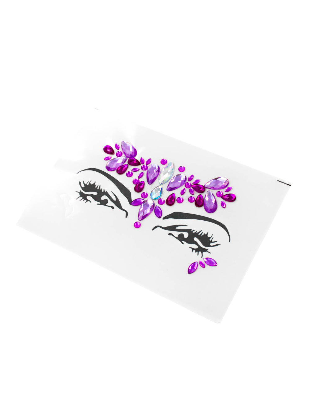 Adesivo Carnaval Pedras Tipo Strass Rosto Maquiagem Festa Cor:Roxo