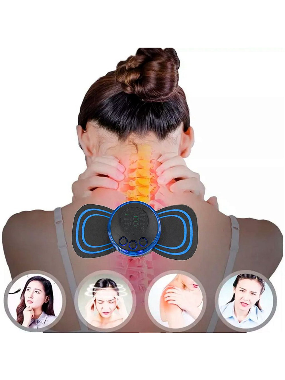 Massageador Eletroterapia Ems Cervical Perna Lombar Abdomem Localizado