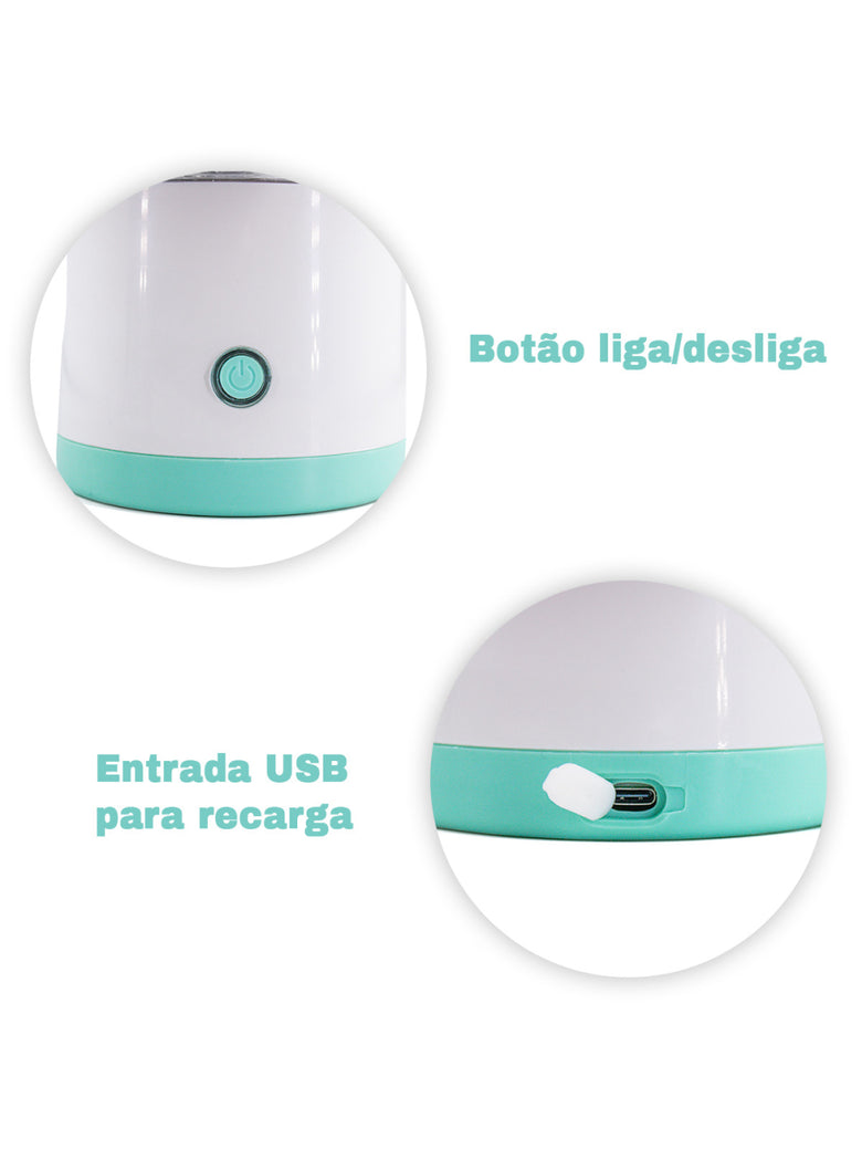 Espremedor Extrator Suco Laranja Limão Frutas Portatil USB Cor:Verde