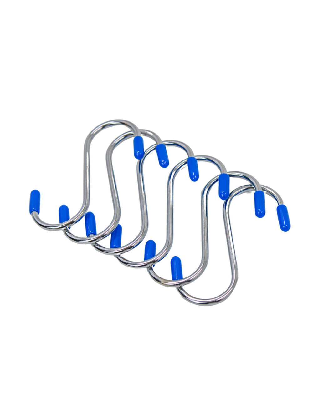 Kit 6 Ganchos Aço Inox Cozinha Barra Utensilios Roupa Armario Cabide