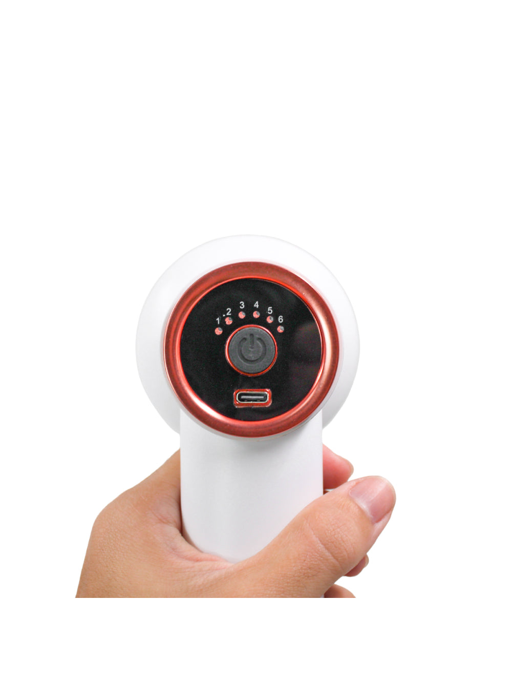 Massageador Eletrico Muscular Vibratorio Corporal USB Portatil 5 em 1 Cor:Branco