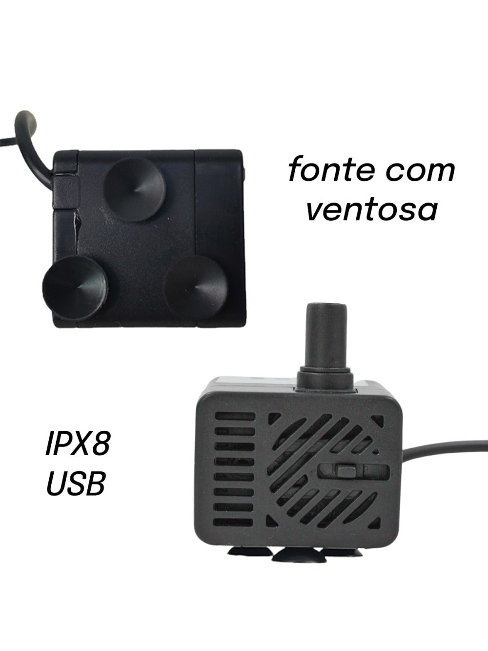 Fonte Bebedouro Gatos Cães Automatico Com Filtro USB Bivolt 2,5 Litro Cor:Branco