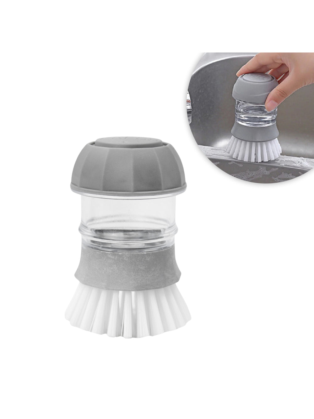 Escova Limpeza Com Dispenser Detergente Cozinha Esponja Limpa Panela