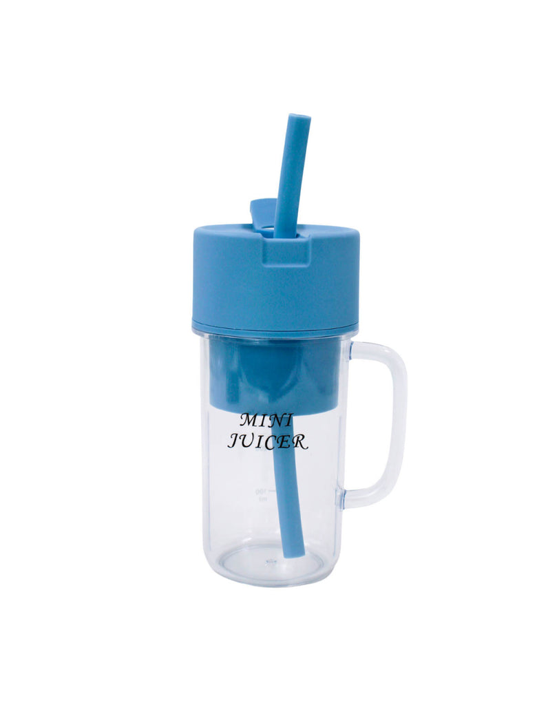 Mini Liquidificador Portatil Shake Suco Juice Cup Caneca Cabo USB Cor:Azul