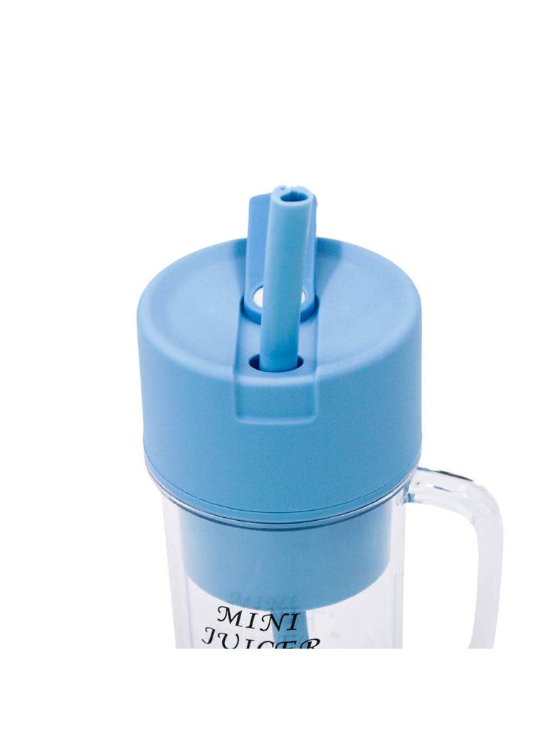 Mini Liquidificador Portatil Shake Suco Juice Cup Caneca Cabo USB Cor:Azul
