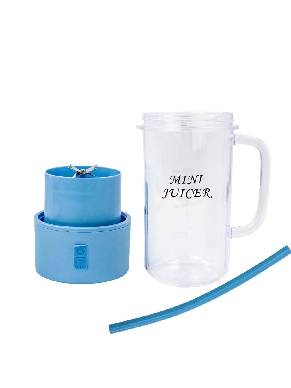 Mini Liquidificador Portatil Shake Suco Juice Cup Caneca Cabo USB Cor:Azul