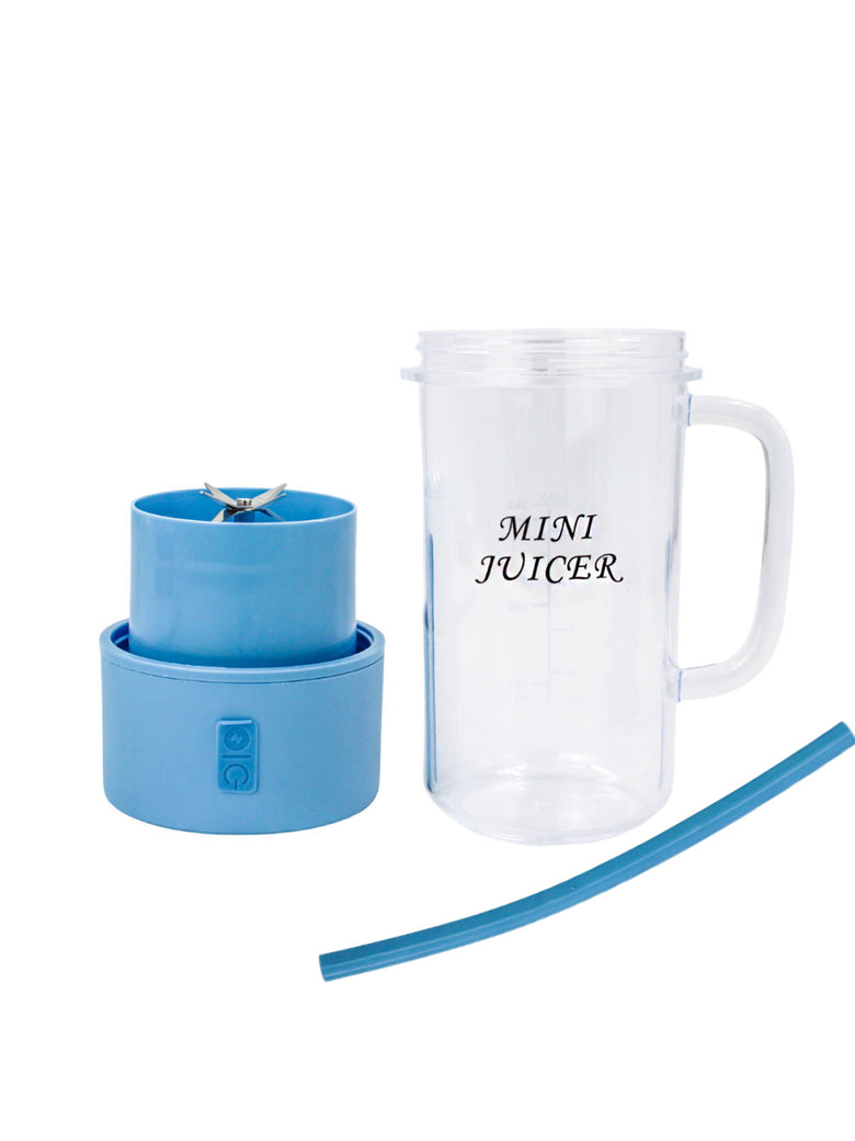 Mini Liquidificador Portatil Shake Suco Juice Cup Caneca Cabo USB Cor:Azul