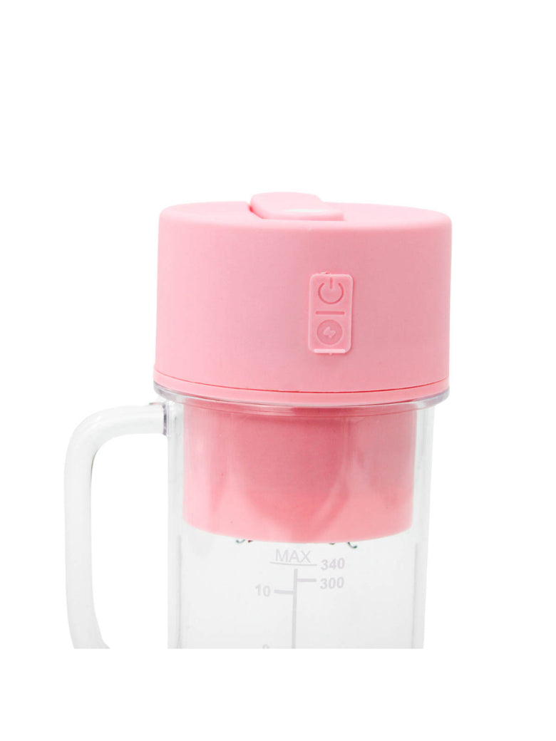 Mini Liquidificador Portatil Shake Suco Juice Cup Caneca Cabo USB Cor:Rosa