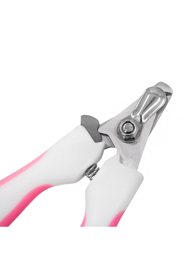 Alicate Pet Tesoura Corte De Unhas Cachorro Gato Com Lixa Cor:Rosa