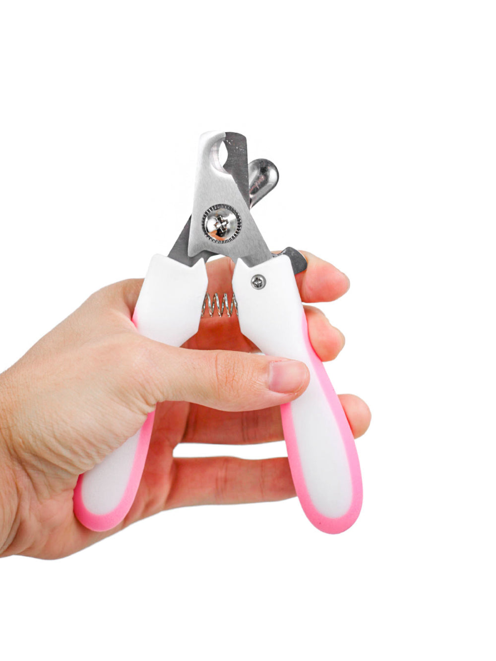 Alicate Pet Tesoura Corte De Unhas Cachorro Gato Com Lixa Cor:Rosa