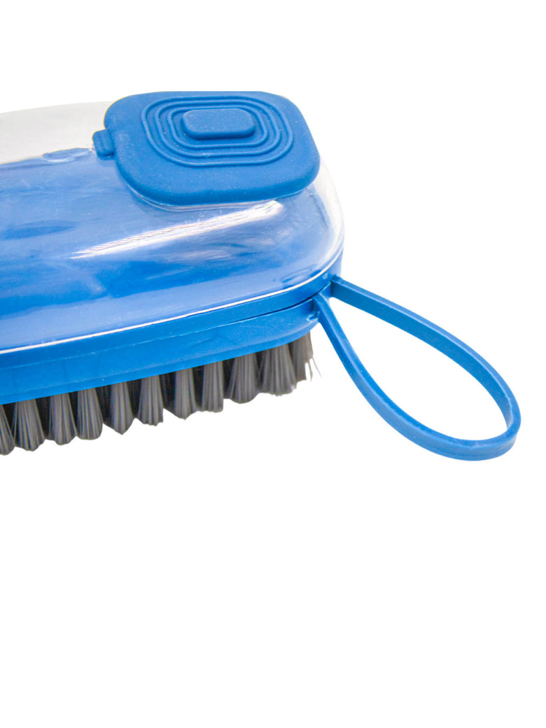 Escova Lava Louça Dispenser de Detergente Limpeza Cozinha Lavanderia Cor:Azul