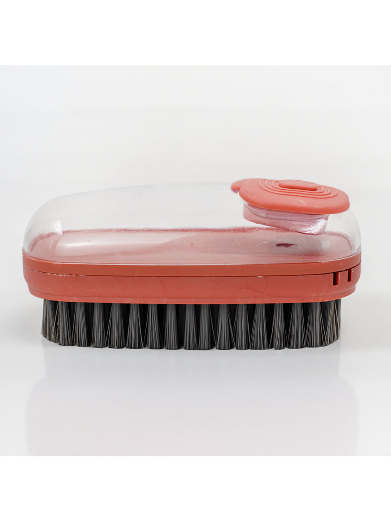 Escova Lava Louça Dispenser de Detergente Limpeza Cozinha Lavanderia Cor:Vermelho